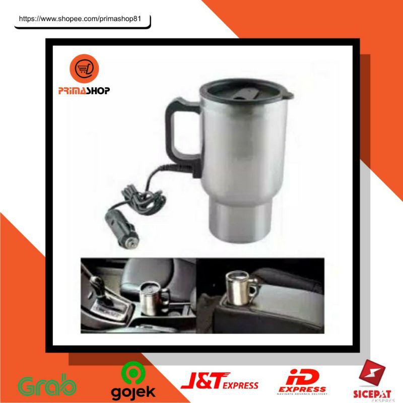 Car Mug Steinless Water Heater Elektrik Mug Pemanas Air Mobil | Shopee