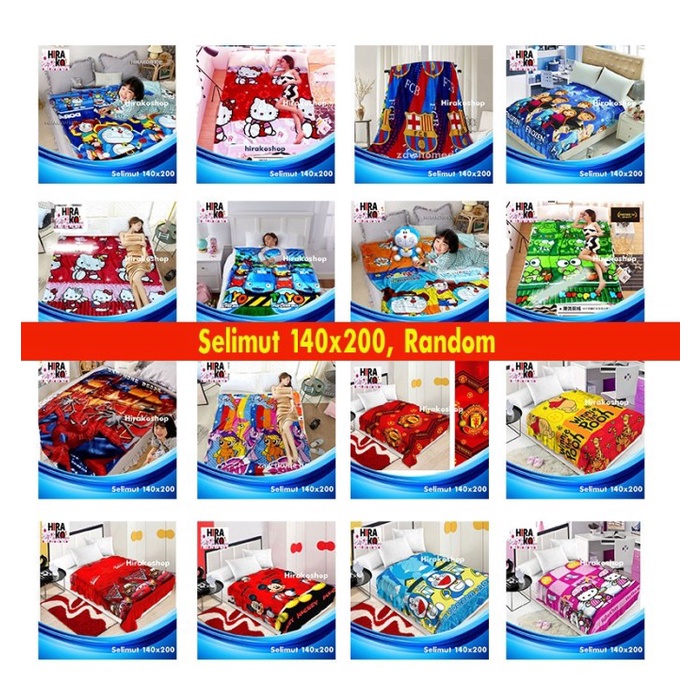 Selimut Dewasa NEW Selimut Motif Karakter Soft Panel Bulu Import murah(S1A5) Selimut Bulu Tebal Seli