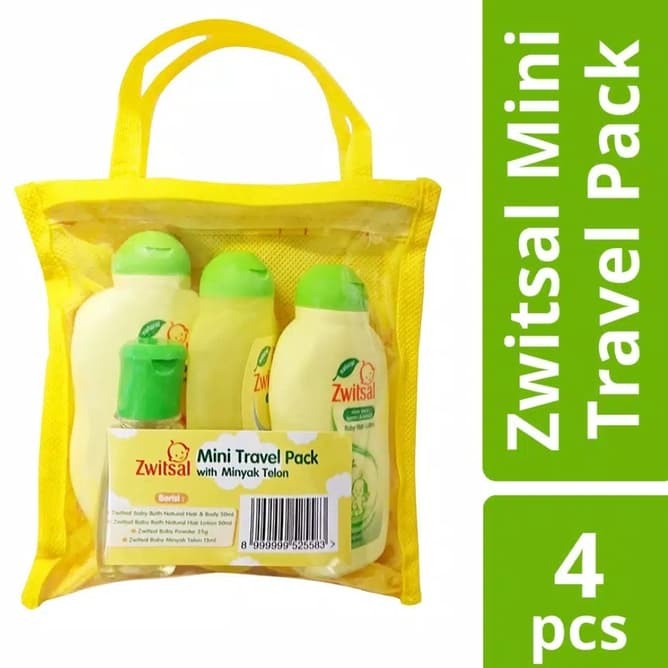 Terbatas Zwitsal Mini Travel Pack Toiletries Bayi Sabun Bedak Telon Bayi Limited