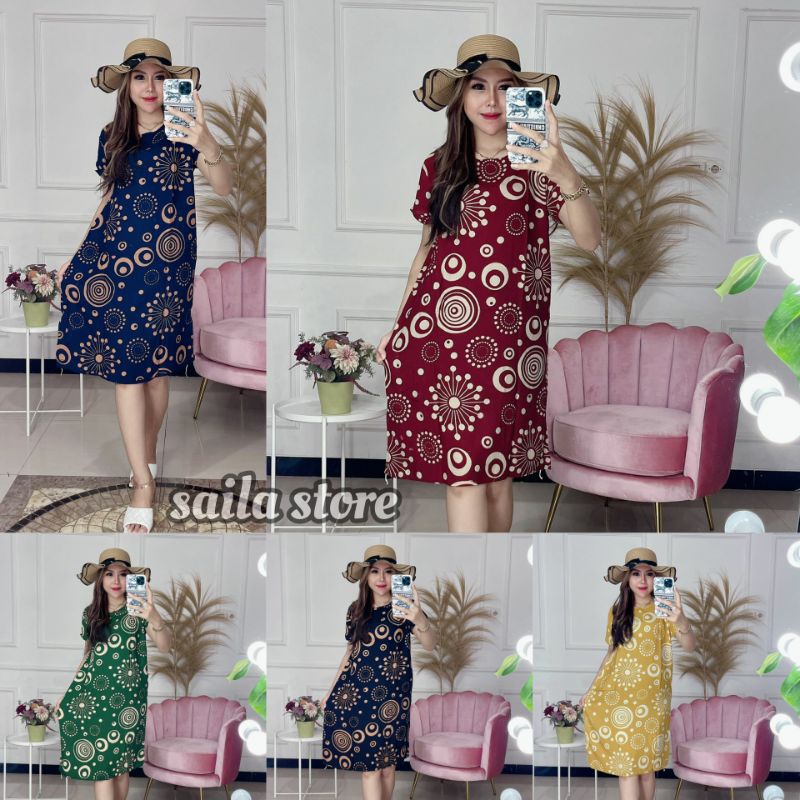 Daster Bali Kekinian Motif Bahan Rayon Adem Halus