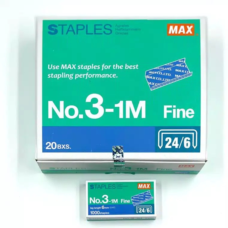 

isi Staples MAX No. 3 (3-1M) 24/6 Grosir