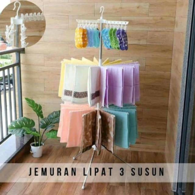 1 Kilo Jemuran Stainless Steel Model Menara Gantungan Baju Bayi Shopee Indonesia