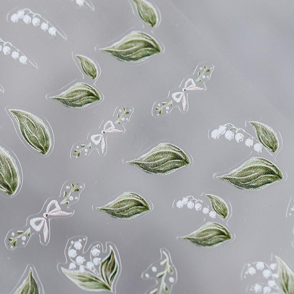 AUGUSTINA Agustina Stiker Nail Art Perekat Bunga Campanula Ultra-Tipis DIY Nail Art