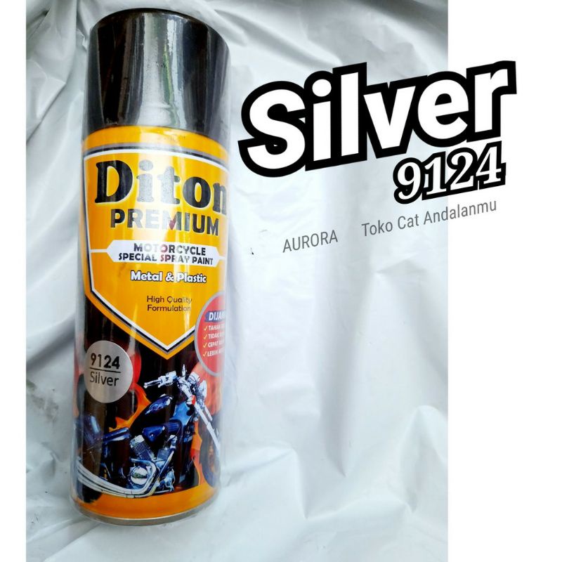 Pilok Pilox Diton Premium Silver 9124 Mirip Silver 124 Samurai Cat Semprot Motor Mobil Tahan Bensin