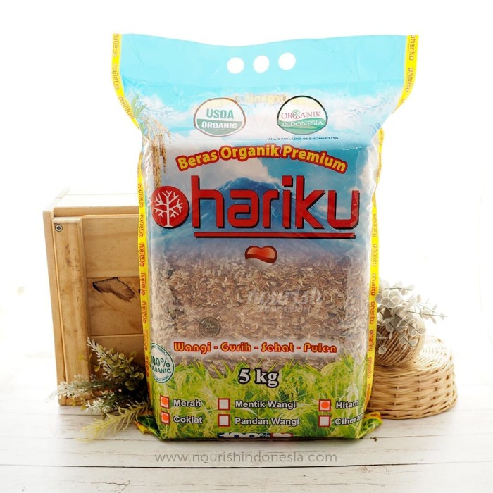 

Hariku, Organic Mix Rice (Black, Brown Red Rice) Beras Organik Mix 5kg