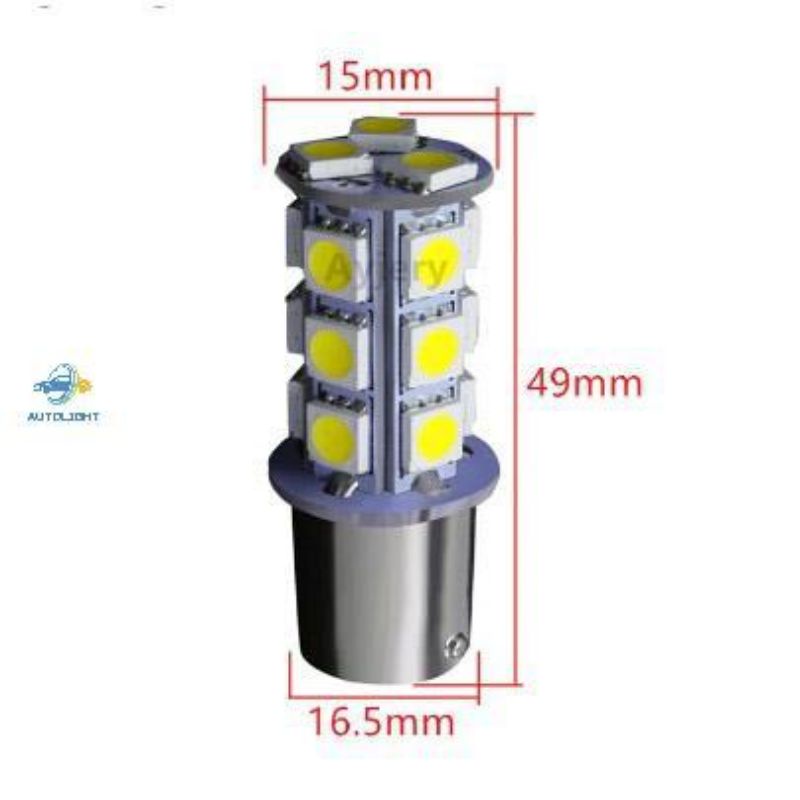 Lampu LED Rem Stop Bayonet 1157/ 18 &amp; 13 Mata LED Untuk Mobil Dan Motor Kaki 2 DC