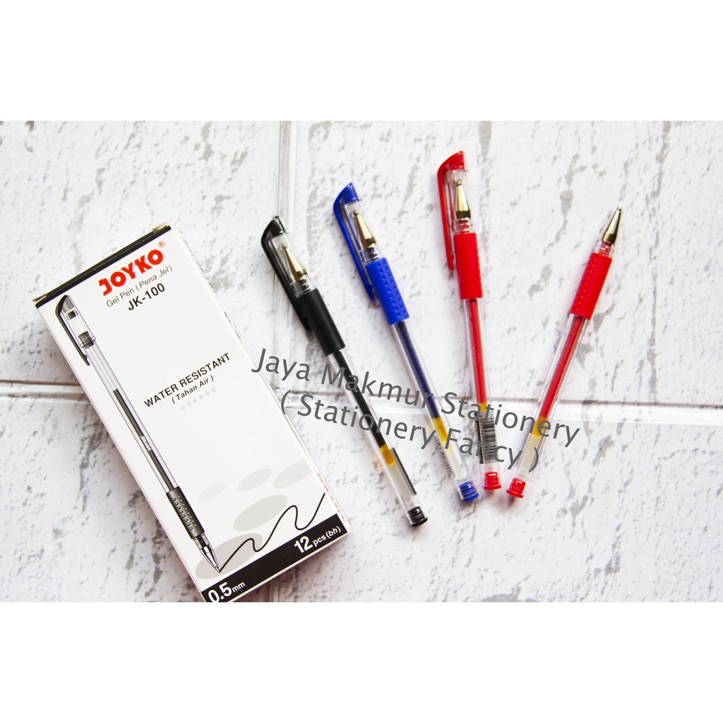 Pen gel Joyko JK-100 0.5 mm ( Tinta Warna / 1 lusin )