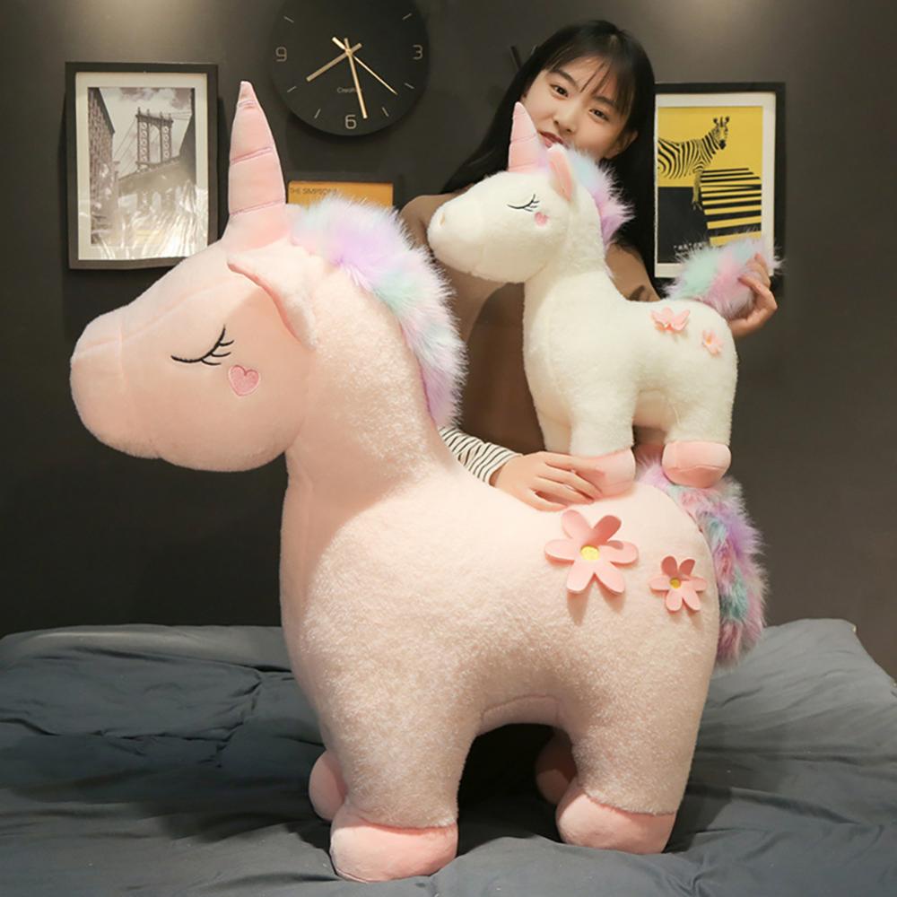 Timekey Mainan Boneka Stuffed Plush Unicorn Lembut 30 / 35cm Untuk Hadiah Natal / Ulang Tahun Anak Perempuan A5W7