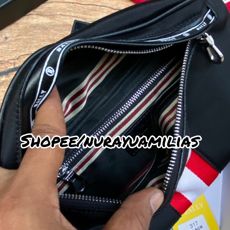 Waistbag pria Bally import free box waist bag bally pria tas selempang pria bally tas slempang import