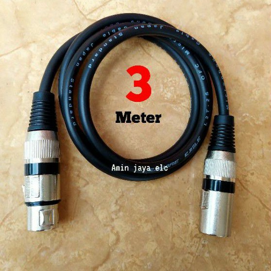 Kabel XLR canon male to female 3 meter