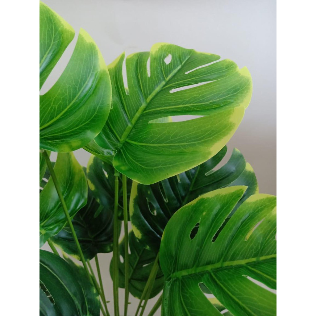 COD TANAMAN HIAS MONSTERA BESAR TANAMAN DAUN PLASTIK TANAMAN HIAS RUMAH BUNGA PLASTIK  BP8843-3