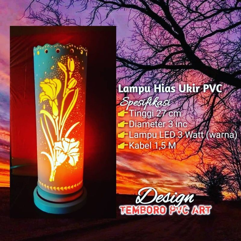 Lampu Hias Ukir Paralon PVC