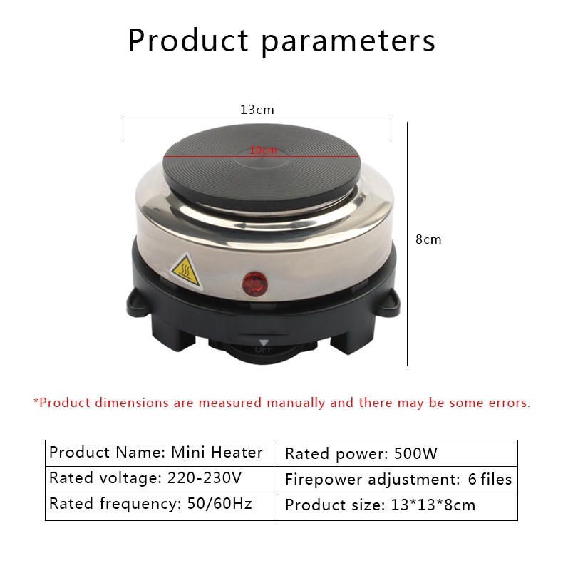 Pemanas Air Portable Mini Stove Electric 500W - Hitam