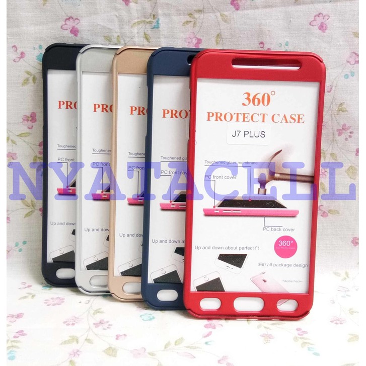 Case Protect 360 Samsung Galaxy J7+ Plus Slim Hard/Ipaky/Full Body