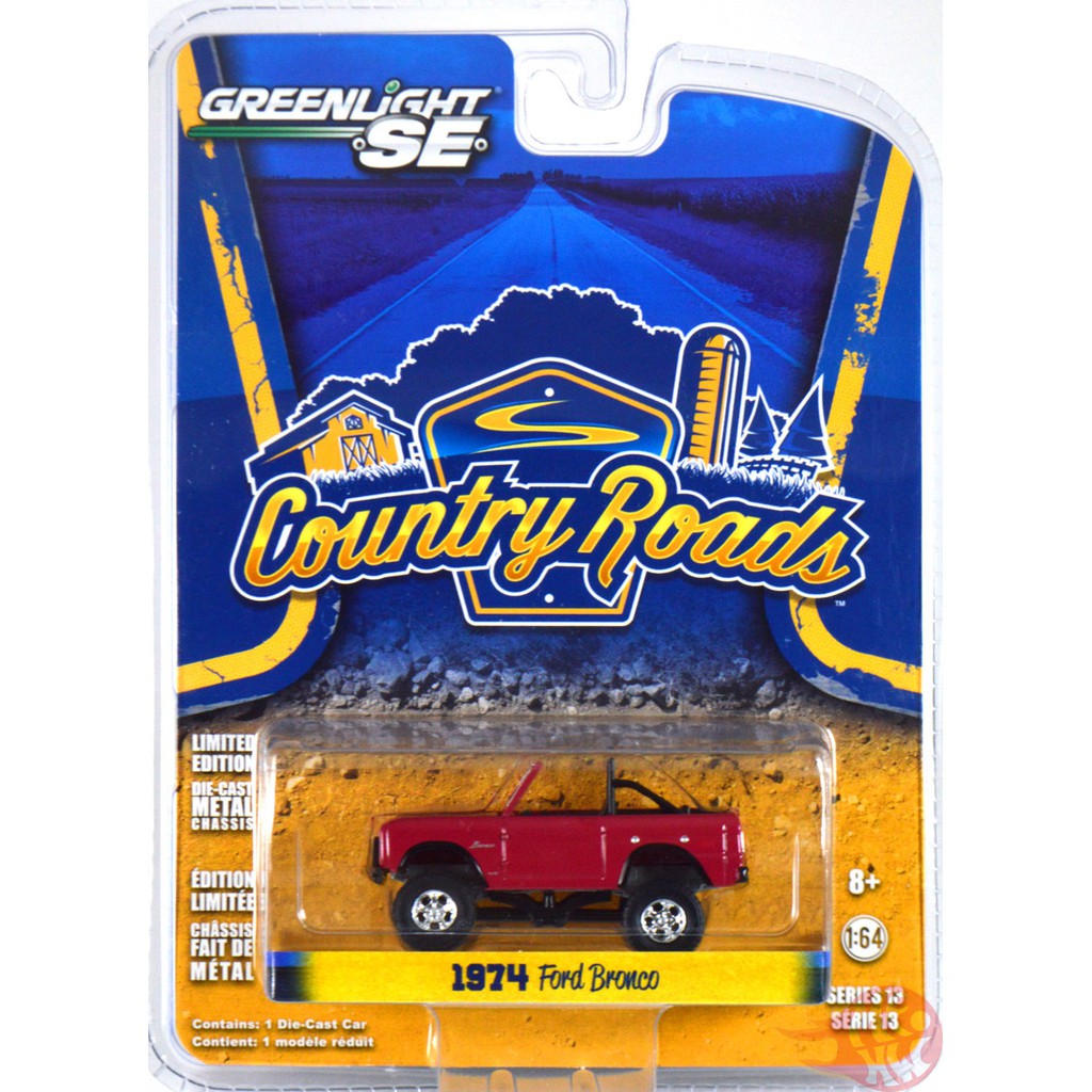 1974 Ford Bronco MERAH / RED - GreenLight SE Country Roads