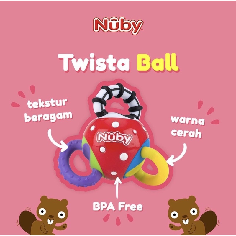 Nuby Twista Ball/Teether Gigitan bayi