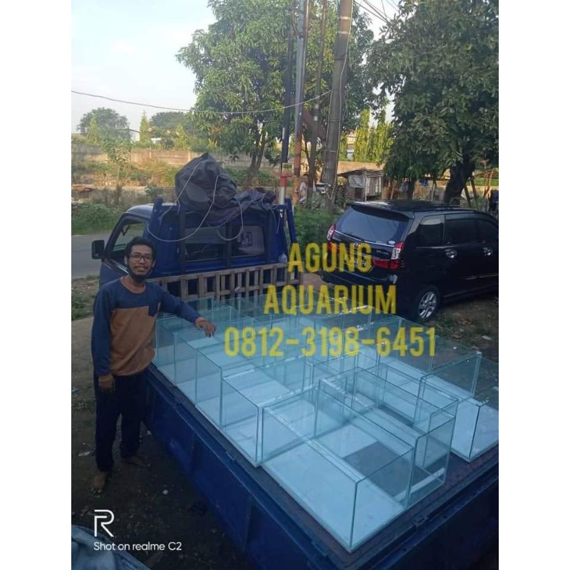 aquarium 100x40x40 kaca 5 mili