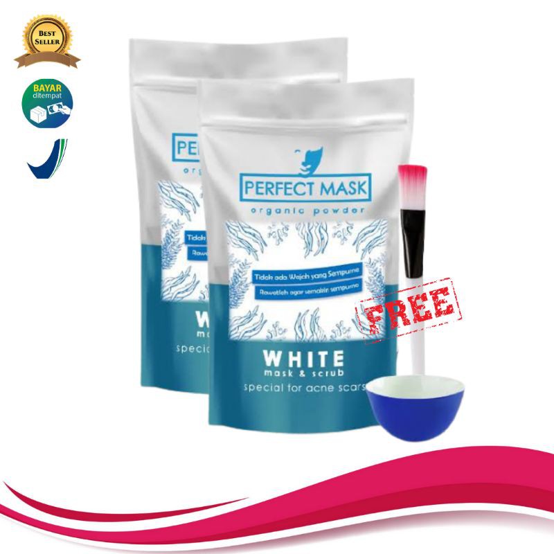 

(SIAP KIRIM) PERFECT MASK WHITE ~ Masker Wajah Jerawat Herbal Best Seller Terbaik Dunia