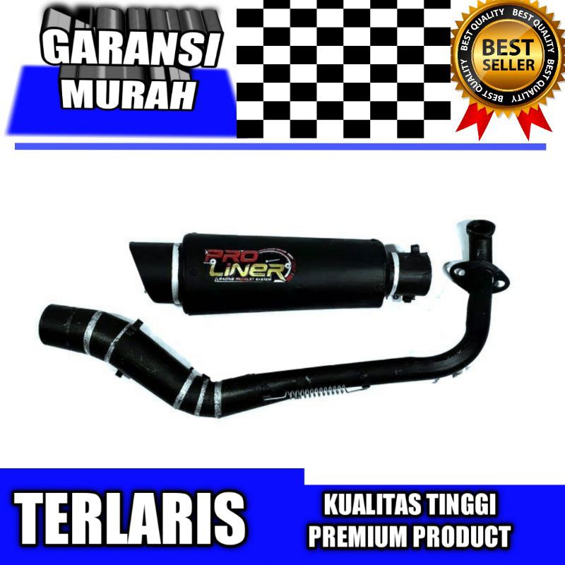 KNALPOT PROLINER HITAM TIPE METIC BEAT MIO BEAT FI MIO SPORTY MIO SOUL GT BEAT POP BEAT STREET