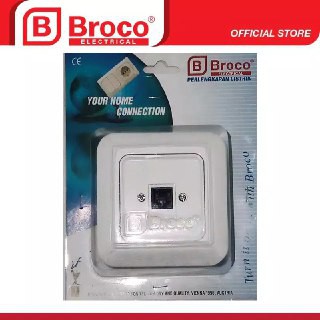 STP Broco G171-59 GALLEO Stop Kontak Telepon Silver Metalik