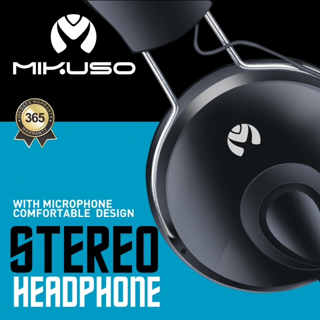 Headset Mikuso HP-115 Headphone Microphone