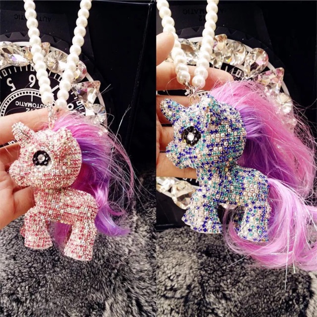 Gantungan spion kuda poni blink  gantunga spion mobil Gantungan spion Unicorn Sayap Pelangi Rainbow /Little Pony Kuda Souvenir