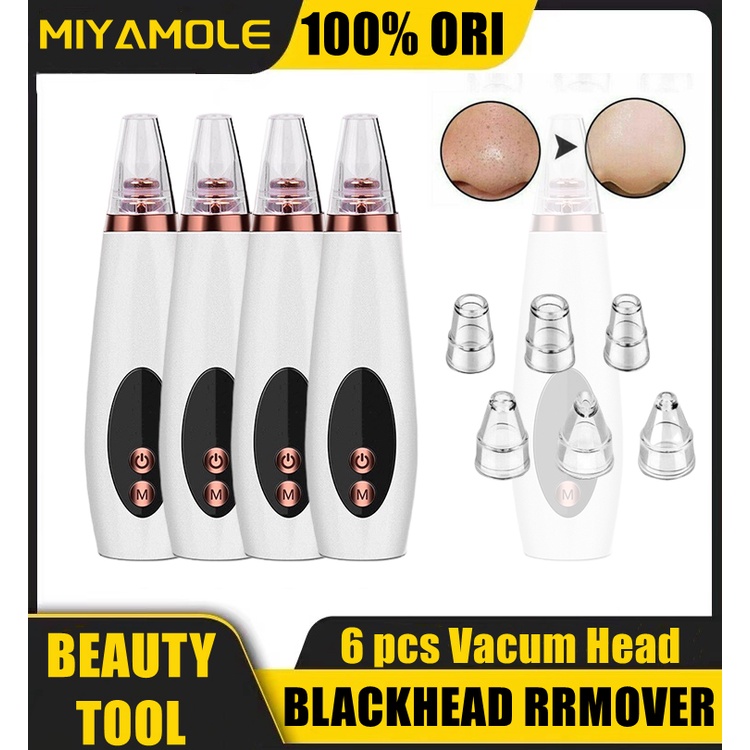 Blackhead Remover Komedo Pemanas Listrik Wajah Jerawat Pori Vakum Skin Care Cleaner Remove Blackhead Komedo Alat penyedot komedo/Alat pembersih komedo