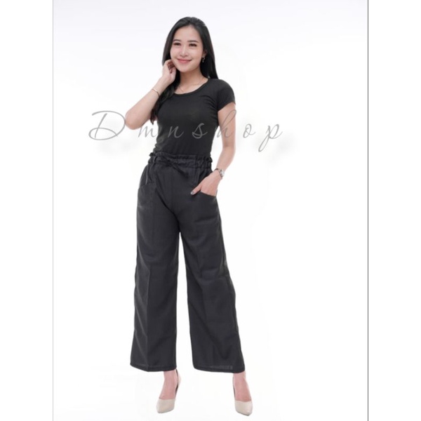 Celana Panjang Wanita / Kulot Hight Waist  tali pinggang