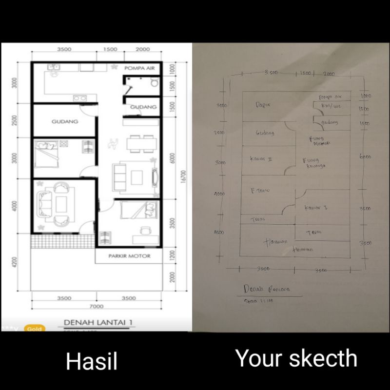 

Jasa desain Denah 2D Rumah Tinggal / kantor / toko / ruko / Kost / restoran / gudang / klinik / apotek / taman / kolam