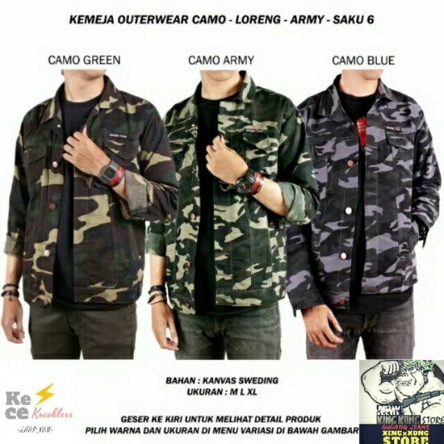 Jaket Camo Canvas Pria Model Trucker