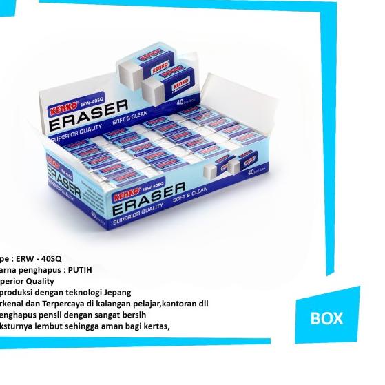 

✩ [BOX] Kenko Eraser / Penghapus Pensil ERW-40 SQ ♗