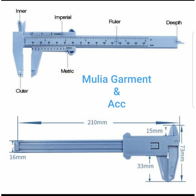 SIGMAT JANGKA SORONG MANUAL BAHAN PLASTIK HARGA PER BUAH