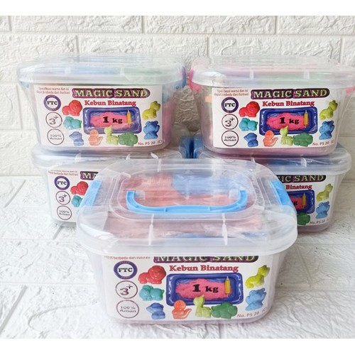 PLAYSAND CONTAINER 1KG - MAINAN EDUKASI ANAK CETAKAN PASIR PASIRAN Mainan Anak Indoor Outdoor Murah ST