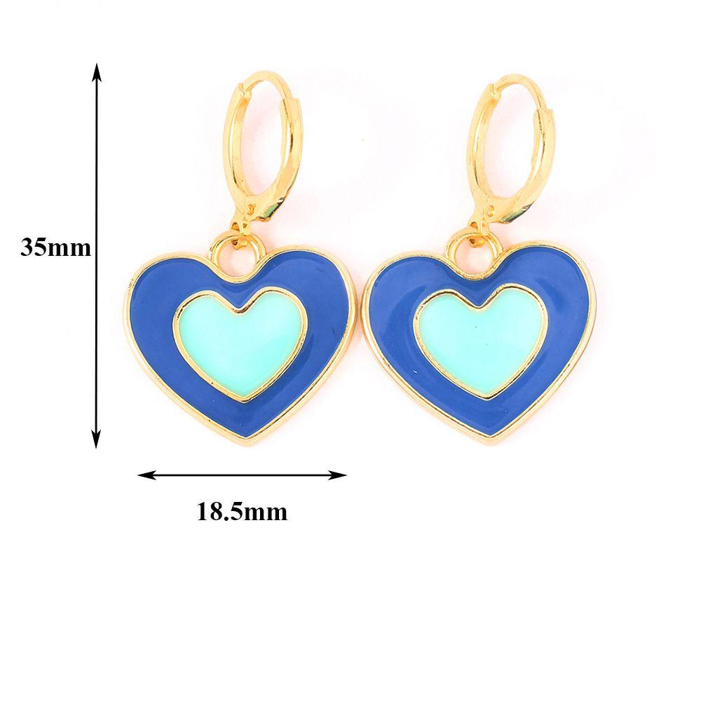 Anting Gantung Nanas Wanita Enamel Fashion Juntai Huggie Hoop