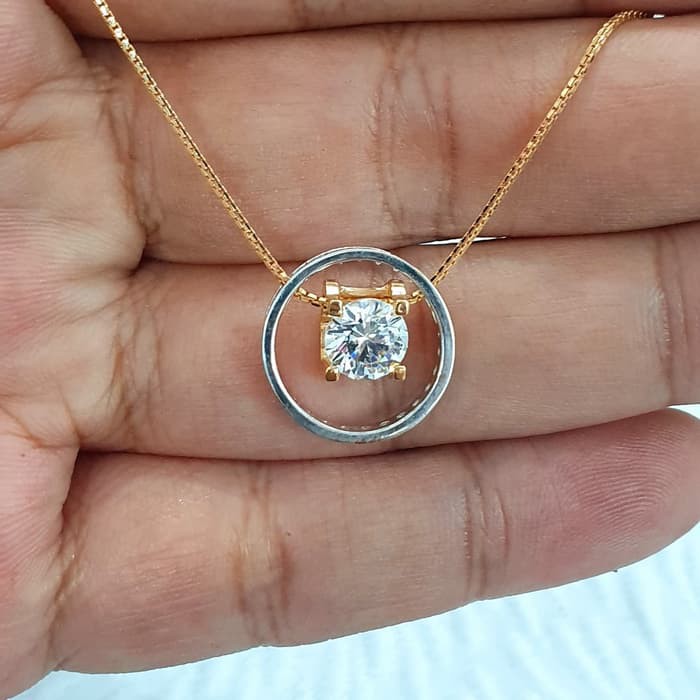 kalung solitaire ring emas 70% 700 70 %