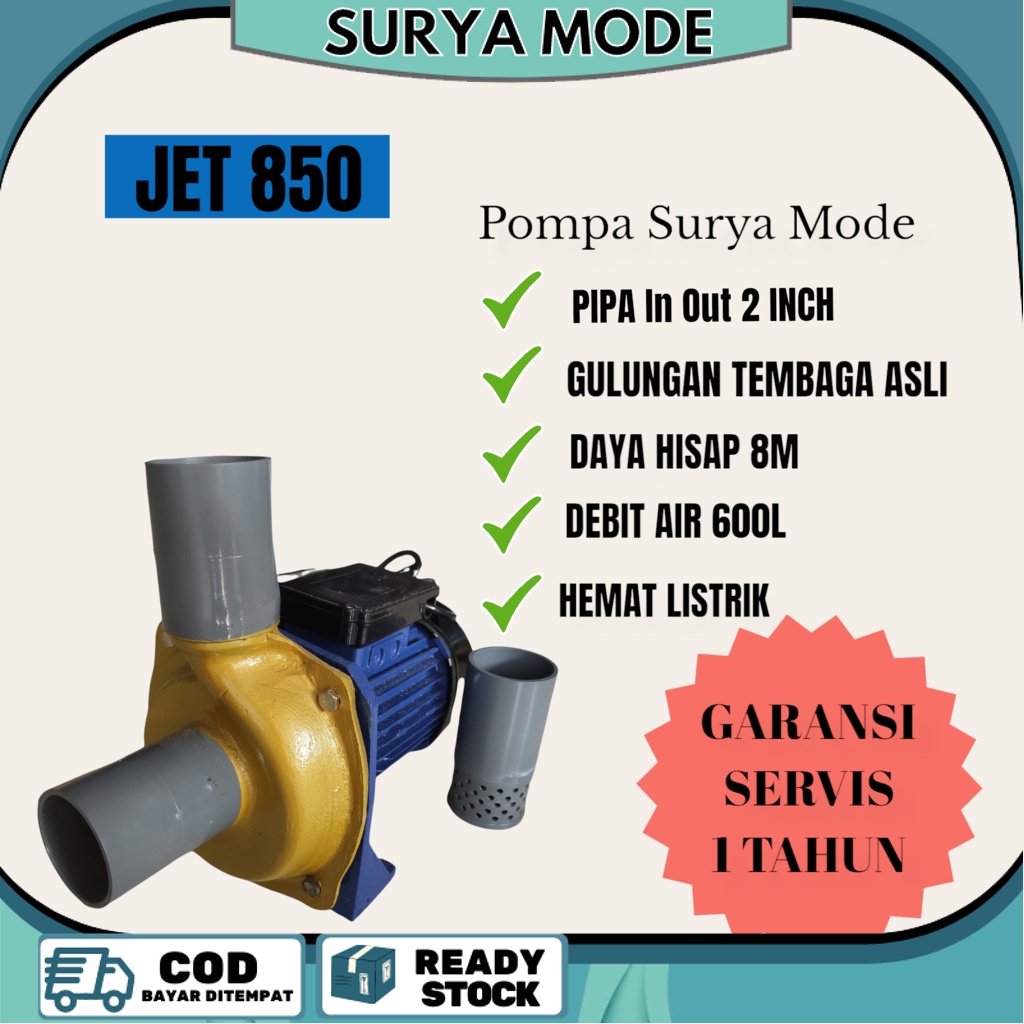 Pompa Air Modifikasi Type Jet 850 Untuk Irigasi Persawahan