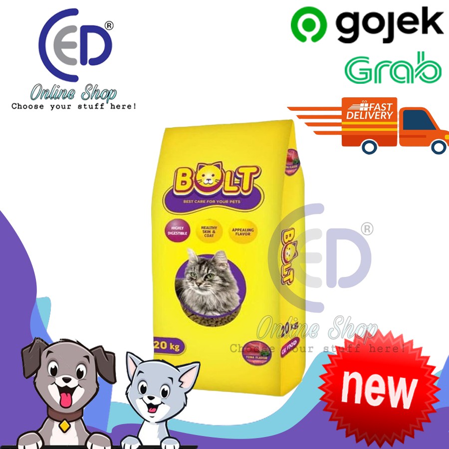 MAKANAN KUCING BOLT TUNA DONAT 20KG ( KHUSUS GOSEND &amp; GRAB )