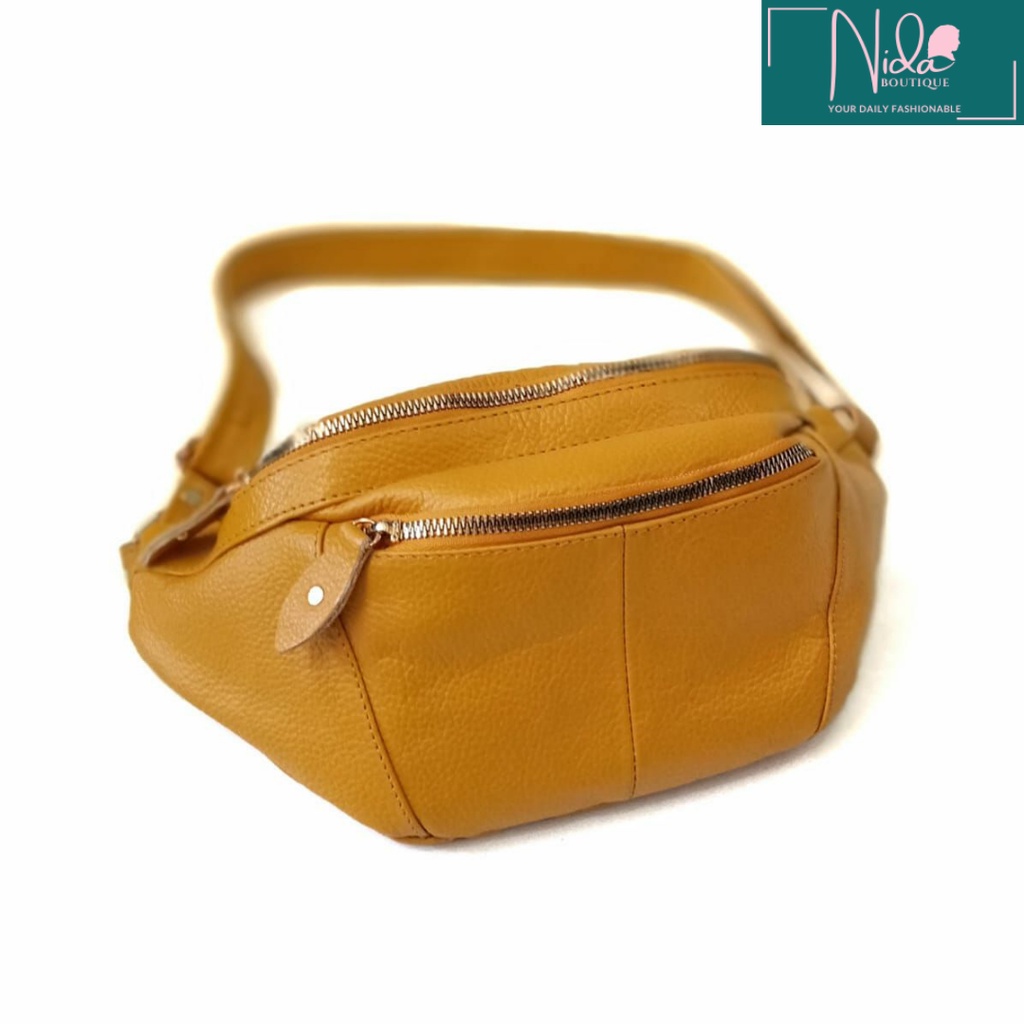 Waistbag Kulit Tas Wanita Pinggang Kulit Sapi Asli Garut Women  Leather Terbaru Kualitas Premium Kek
