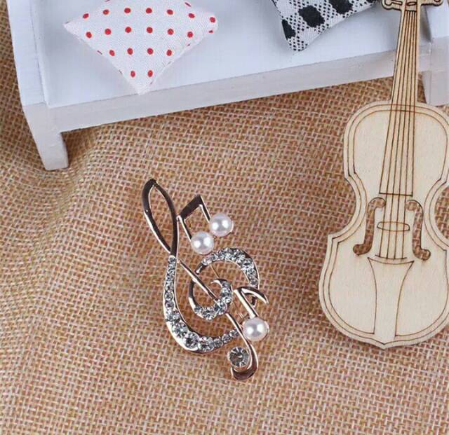 Bros kunci G bros musik dengan hiasan mutiara permata berkilauan music accessories music gift B002