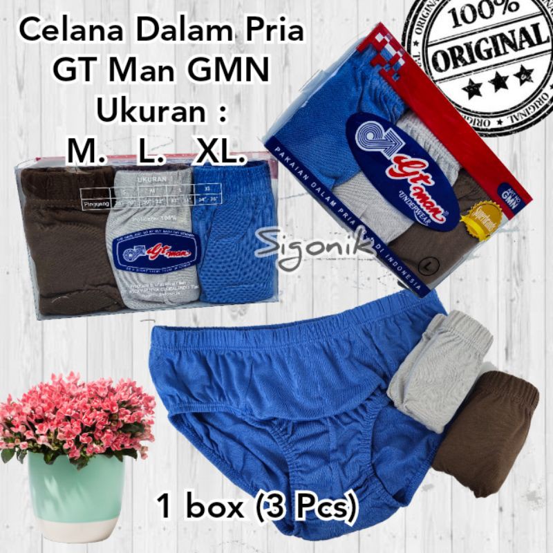 CD Celana Dalam Pria Dewasa Cowok Remana GT Man GMN M L XL original Elastis Nyaman Adem