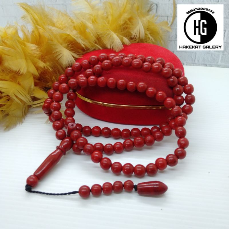 tasbih batu Marjan merah D667