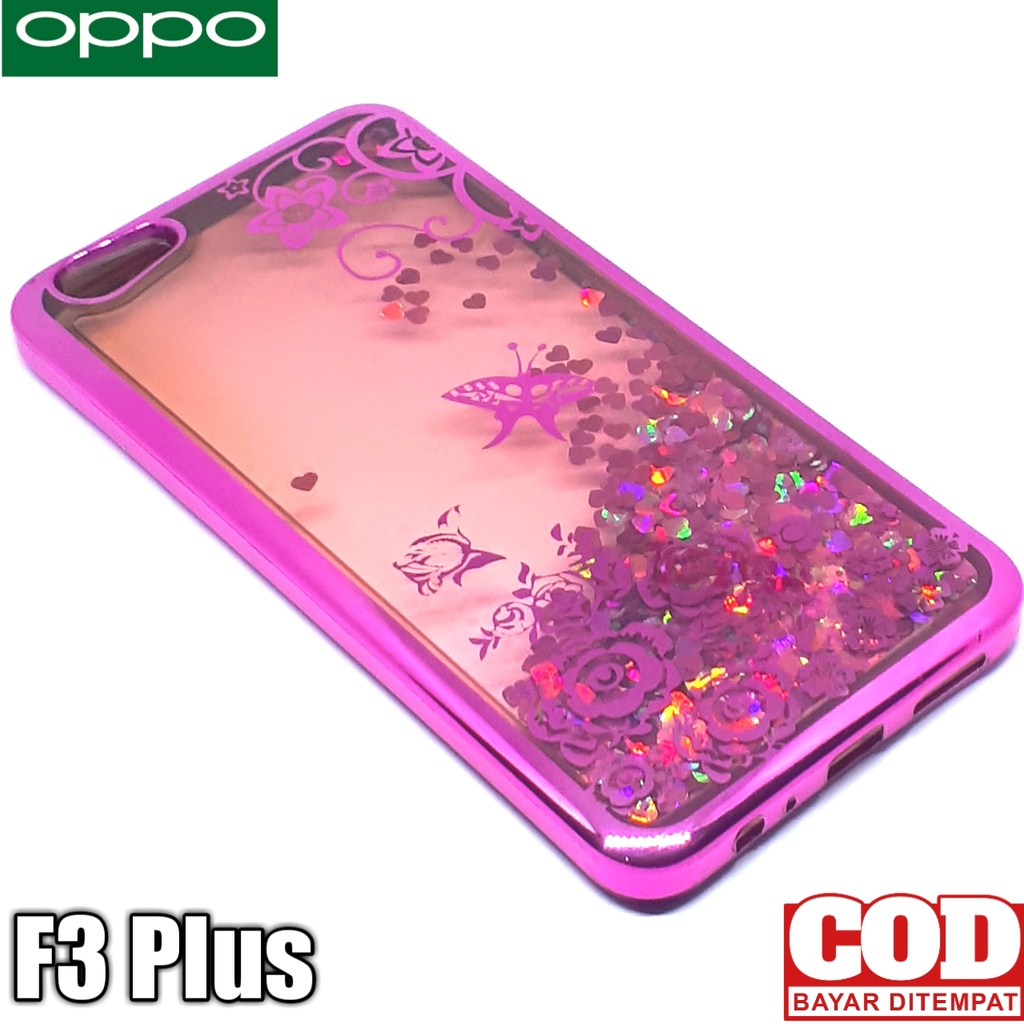 case water gliter shinning chroom for oppo f3 plus