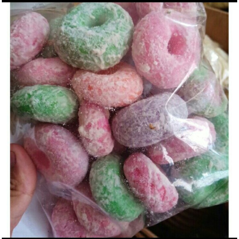 

Kue Jadul Donat Warna Warni 250 Gram