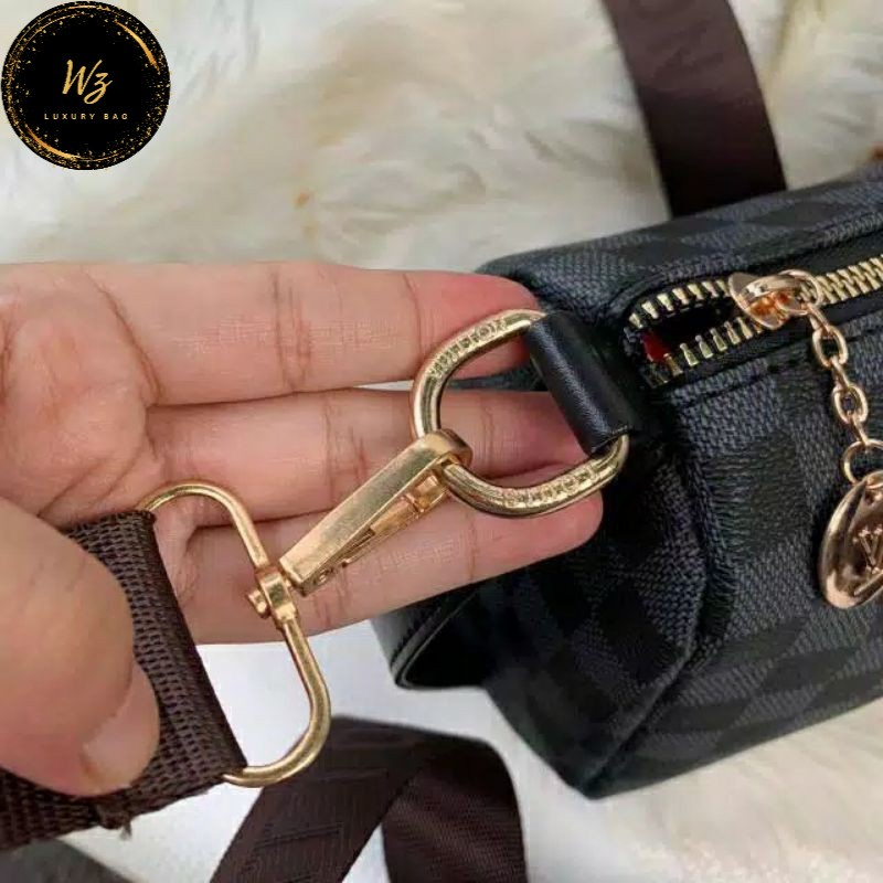 SUPER IMPORT TAS CLUTCH TANGAN WANITA SLING BAG | TAS LV BAMBOO TENTENG SALE / SLEMPANG LV 2 FUNGSI