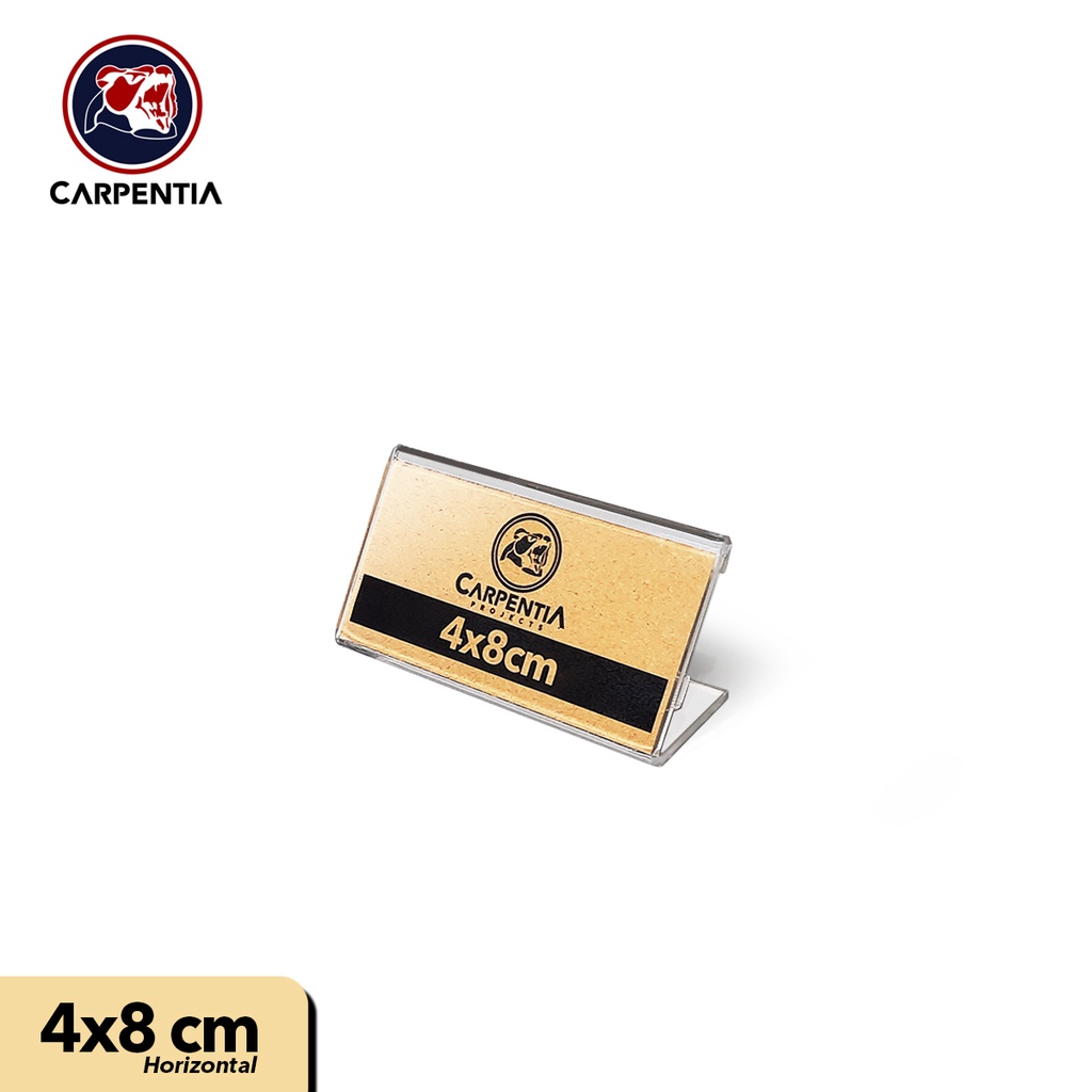 

Carpentia Price Tag Horizontal Acrylic/Standing Harga Kecil Akrilik uk. 4x8 cm
