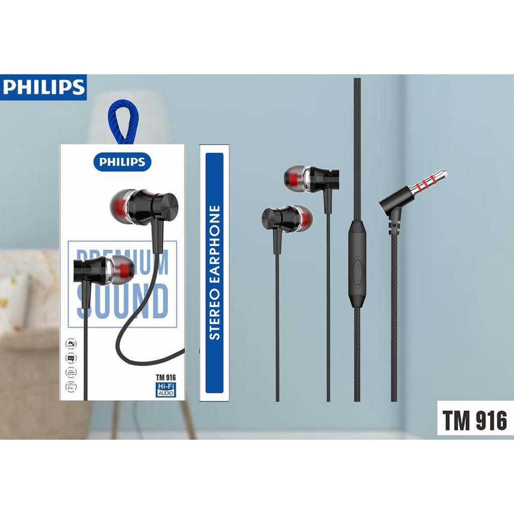 PROMO HANDSFREE PHILIPS EARPHONE PHILIPS SERIES TM911/TM912/TM913/TM914/TM915/TM916 EXTRA BASS SUARA JERNIH BERSIH