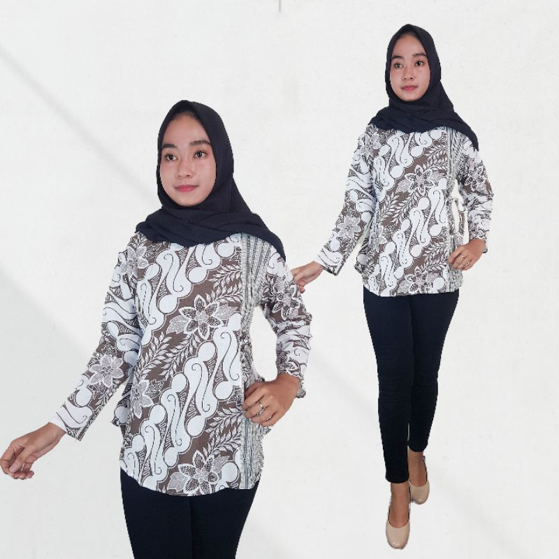 Blus Batik Wanita Soft Kerut - Naira Batik