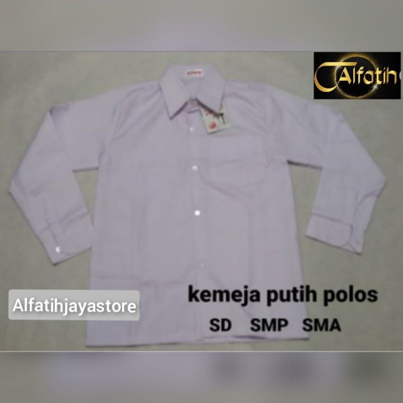 Grosir Seragam Sekolah-Kemeja Panjang Putih Polos Tk/Sd/Smp/Sma/Kuliah/Kerja