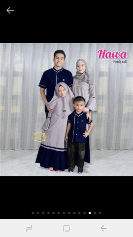(new 2021) Couple Family Set Hawa By Toko Batik Qutbi Robbani Pekalongan