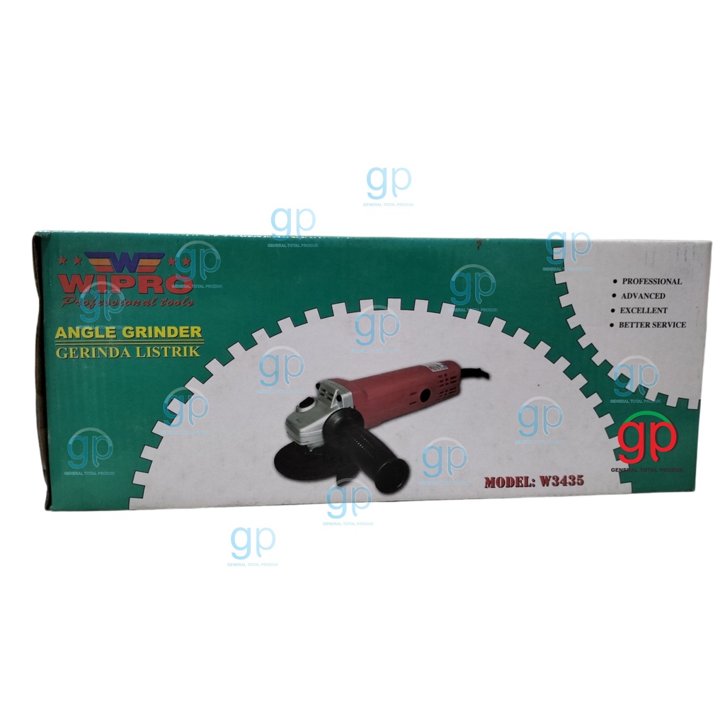 WIPRO W3435 MESIN GERINDA TANGAN W 3435 ANGLE GRINDER 4"